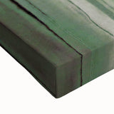 Large Abstract Wall Art – Moody Green & Black Drip Canvas Print