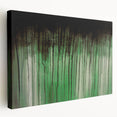 Large Abstract Wall Art – Moody Green & Black Drip Canvas Print