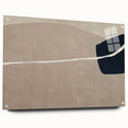 Large Abstract Wall Decor - Organic Shapes in Beige and Navy