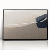 Large Abstract Wall Decor - Organic Shapes in Beige and Navy