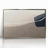 Large Abstract Wall Decor - Organic Shapes in Beige and Navy