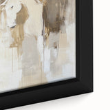 Elegant Abstract Expressionist Horse Art – Neutral Canvas Print