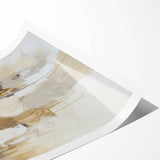 Elegant Abstract Expressionist Horse Art – Neutral Canvas Print