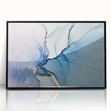 Premium Abstract Wall Art – Pastel Blue & Lilac Canvas