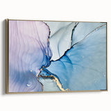 Premium Abstract Wall Art – Pastel Blue & Lilac Canvas