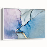 Premium Abstract Wall Art – Pastel Blue & Lilac Canvas