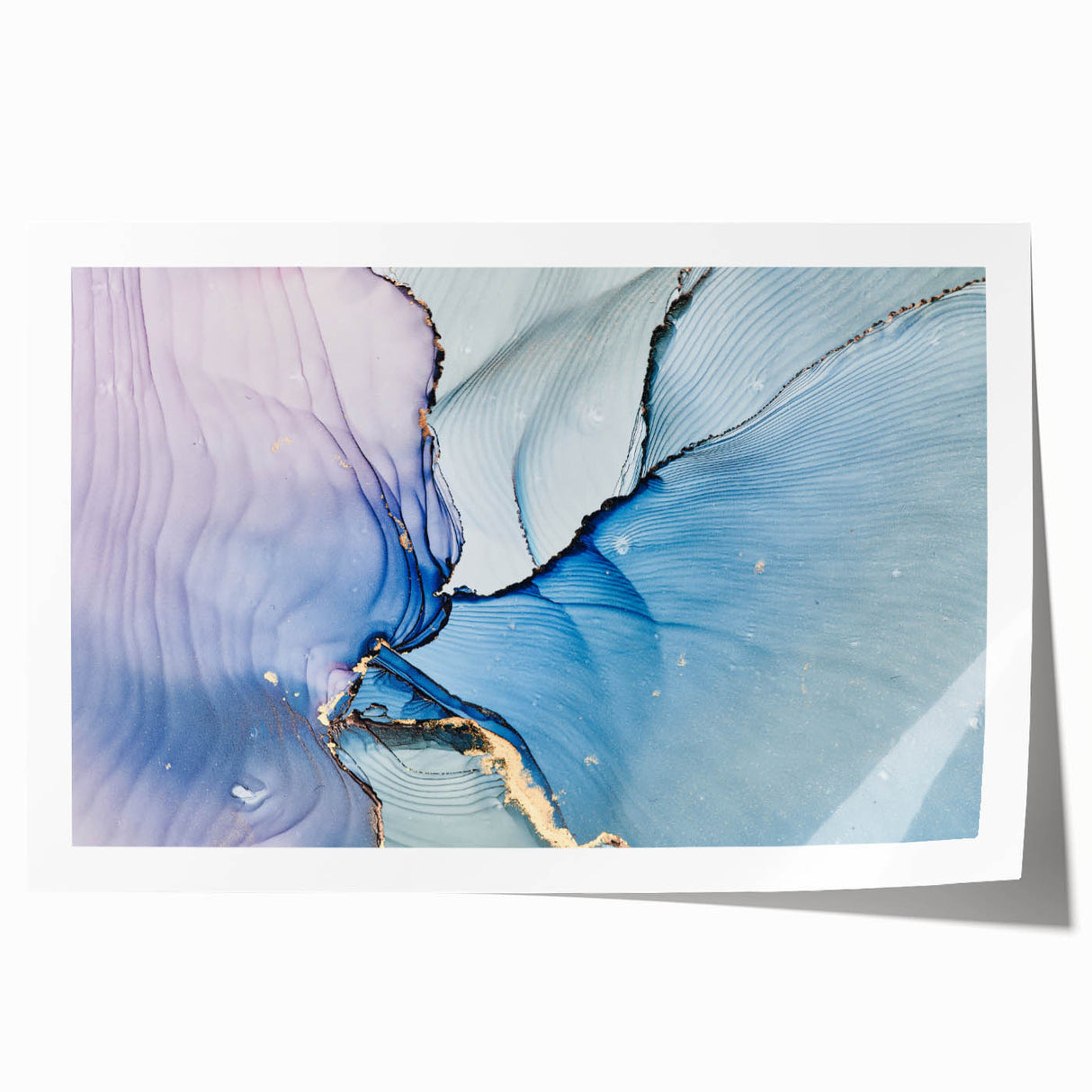 Premium Abstract Wall Art – Pastel Blue & Lilac Canvas