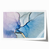 Premium Abstract Wall Art – Pastel Blue & Lilac Canvas