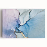 Premium Abstract Wall Art – Pastel Blue & Lilac Canvas