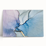 Premium Abstract Wall Art – Pastel Blue & Lilac Canvas