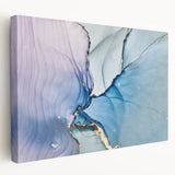 Premium Abstract Wall Art – Pastel Blue & Lilac Canvas
