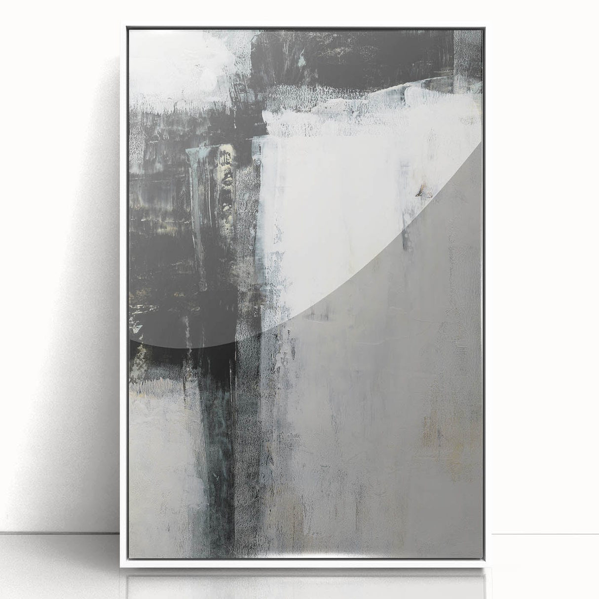Earthen Harmony Abstracts - Minimalist Wall Decor in Black and White