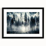 Mystical Forest in the Mist – Fine Art Photography Wall Print