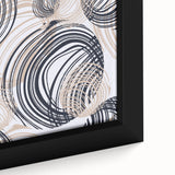 Abstract Art for Sale – Dynamic Swirling Navy & Beige Print