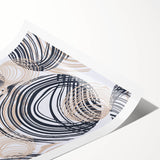 Abstract Art for Sale – Dynamic Swirling Navy & Beige Print