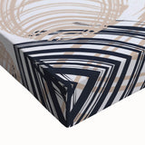 Abstract Art for Sale – Dynamic Swirling Navy & Beige Print