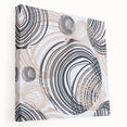 Abstract Art for Sale – Dynamic Swirling Navy & Beige Print