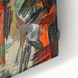 Large Abstract Canvas – Moody Modern Wall Art in Red, Black & Green