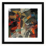 Large Abstract Canvas – Moody Modern Wall Art in Red, Black & Green