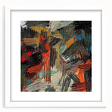Large Abstract Canvas – Moody Modern Wall Art in Red, Black & Green