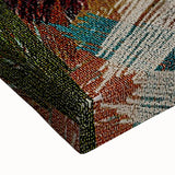 Large Abstract Canvas – Moody Modern Wall Art in Red, Black & Green