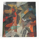 Large Abstract Canvas – Moody Modern Wall Art in Red, Black & Green