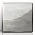 Contemporary Framed Abstract Art - Light Gray Textured Flow Design