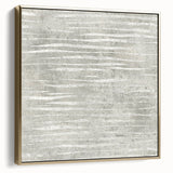 Contemporary Framed Abstract Art - Light Gray Textured Flow Design
