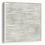 Contemporary Framed Abstract Art - Light Gray Textured Flow Design