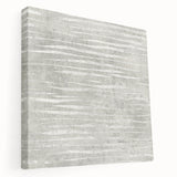 Contemporary Framed Abstract Art - Light Gray Textured Flow Design