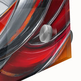 Fiery Abstract Oil Painting – Bold Red, Silver & Orange Wall Art