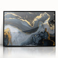 Luxury Black & Gold Abstract Painting – Modern Wall Art Print