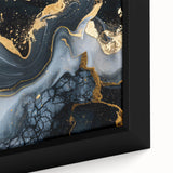 Luxury Black & Gold Abstract Painting – Modern Wall Art Print