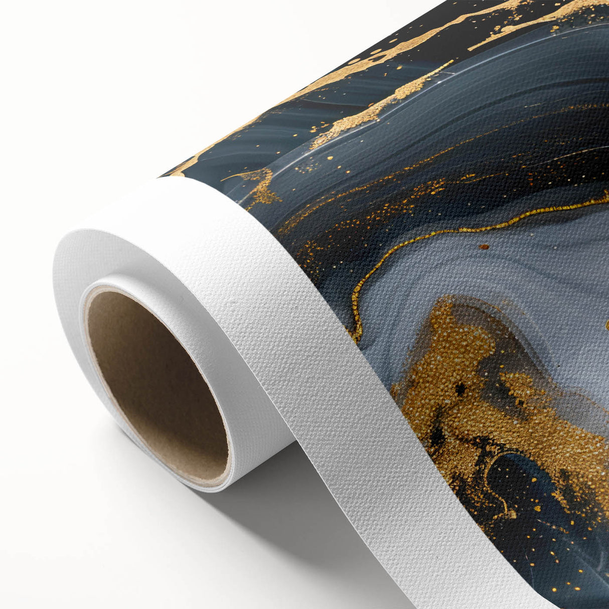 Luxury Black & Gold Abstract Painting – Modern Wall Art Print