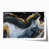 Luxury Black & Gold Abstract Painting – Modern Wall Art Print