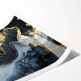 Luxury Black & Gold Abstract Painting – Modern Wall Art Print