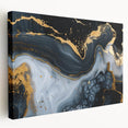 Luxury Black & Gold Abstract Painting – Modern Wall Art Print