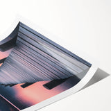 Minimalist Mountain Wall Art – Serene Lake and Pier Print