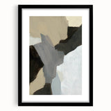 Neutral Abstract Wall Art - Earthy Geometric Modern Canvas Print