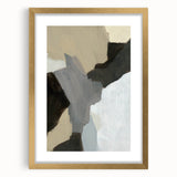 Neutral Abstract Wall Art - Earthy Geometric Modern Canvas Print