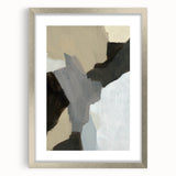 Neutral Abstract Wall Art - Earthy Geometric Modern Canvas Print