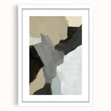 Neutral Abstract Wall Art - Earthy Geometric Modern Canvas Print