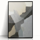 Neutral Abstract Wall Art - Earthy Geometric Modern Canvas Print