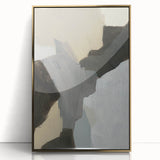 Neutral Abstract Wall Art - Earthy Geometric Modern Canvas Print