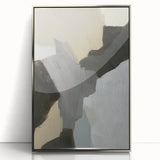 Neutral Abstract Wall Art - Earthy Geometric Modern Canvas Print