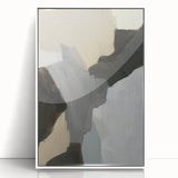 Neutral Abstract Wall Art - Earthy Geometric Modern Canvas Print