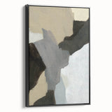 Neutral Abstract Wall Art - Earthy Geometric Modern Canvas Print