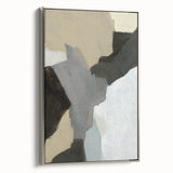 Neutral Abstract Wall Art - Earthy Geometric Modern Canvas Print