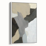 Neutral Abstract Wall Art - Earthy Geometric Modern Canvas Print