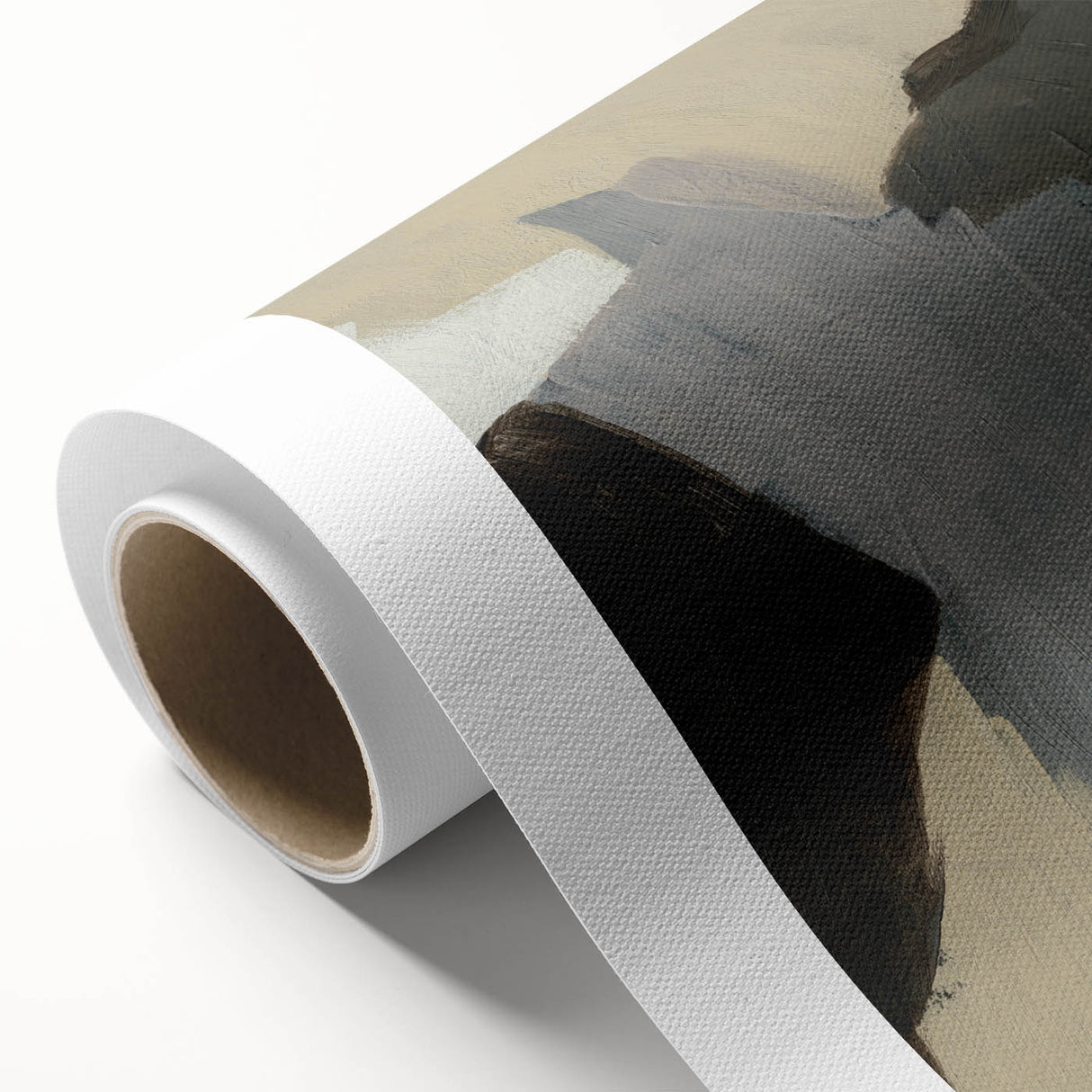 Neutral Abstract Wall Art - Earthy Geometric Modern Canvas Print